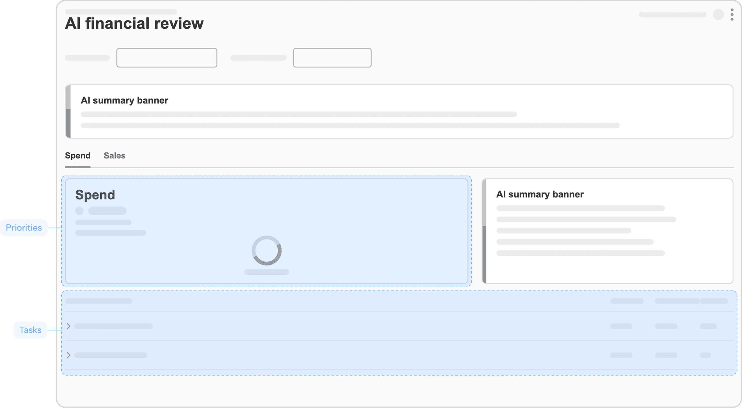 Oracle NetSuite exploration with a selected category connected to an AI summary and task detail.