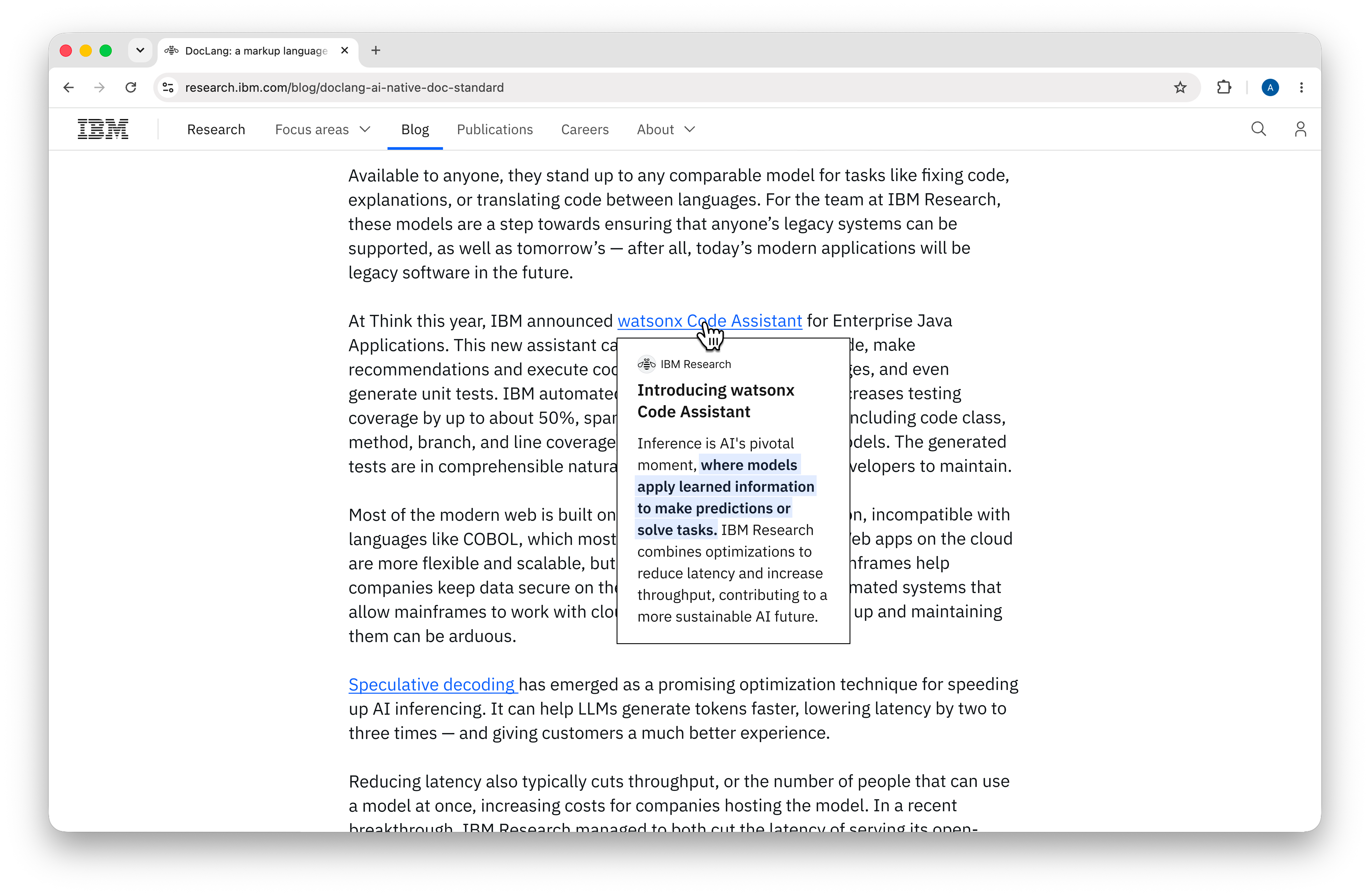 IBM Research blog with the final takeaways-panel solution