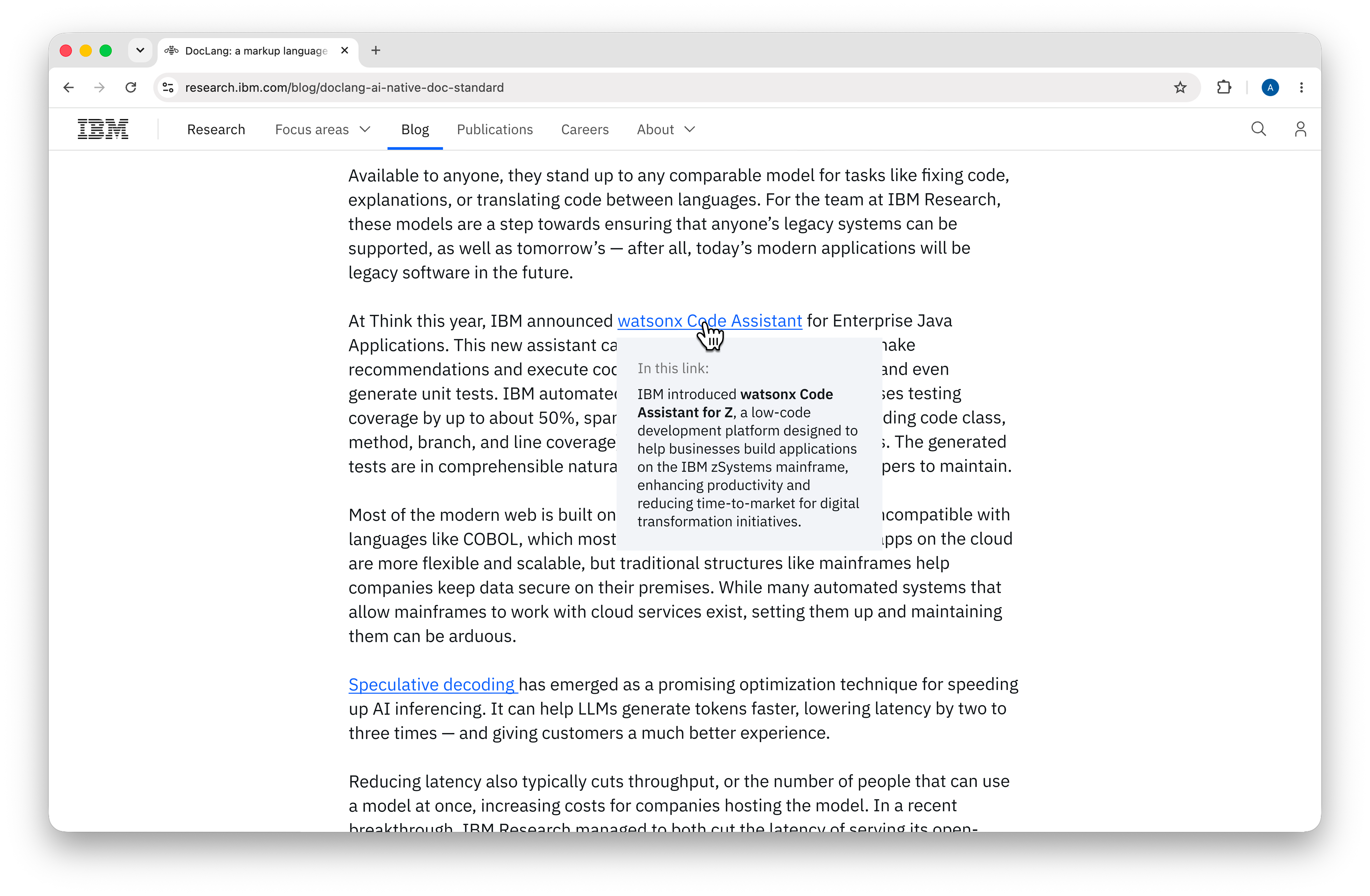 IBM Research blog with the second takeaways-panel iteration